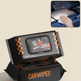 Premium Car Interior Cleaning Wipes – Multi Surface Dashboard & Leather Cleaner (80 Sheets)
