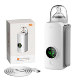 Portable Rechargeable Baby Bottle Warmer with Digital Temperature Display – USB Milk Heater for Travel & Outdoor Use