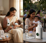 Portable Rechargeable Baby Bottle Warmer with Digital Temperature Display – USB Milk Heater for Travel & Outdoor Use