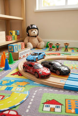 1:32 Scale Die-Cast Sports Car Toy with Light, Sound, Pull-Back Action & Opening Doors