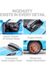 1:32 Scale Die-Cast Sports Car Toy with Light, Sound, Pull-Back Action & Opening Doors
